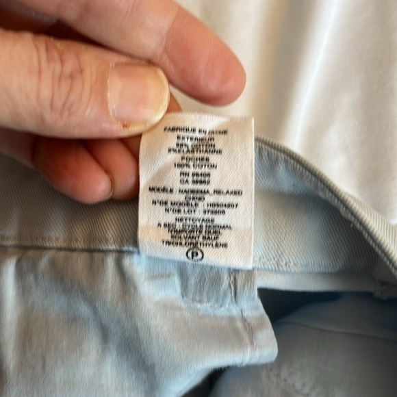 Theory Nadeema Relaxed Chino Pants Size 8, light blue capri Wide Leg, Cotton. - Picture 13 of 13